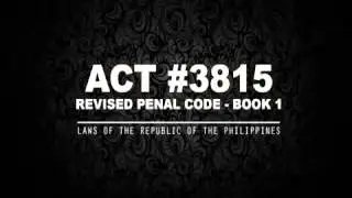 REVISED PENAL CODE - BOOK 1 [AUDIOBOOK]