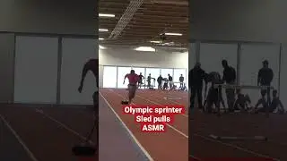 Olympic sprinter ASMR sled pulls #asmr #athletics