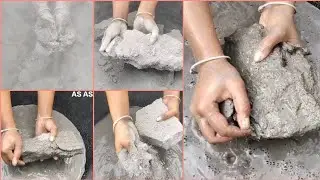 Asmr - Super soft dusty sand cement dry water 💦 crumbling