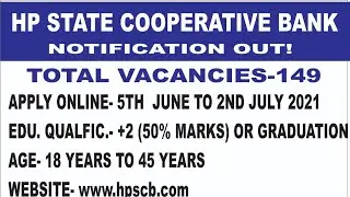 H.P state cooperative BANK Recruitment 2021,Exam pattern,Eligibility,Selection process,Age