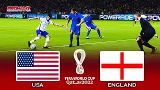 USA vs ENGLAND - FIFA World Cup 2022 - Full Match - eFootball PES 2021 - Gameplay PC