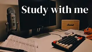 1hr late night study with me (dark academia)