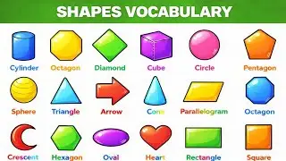 Shapes | Learn Shapes Names in English|  Shapes Vocabulary for Kids| geometric shapes
