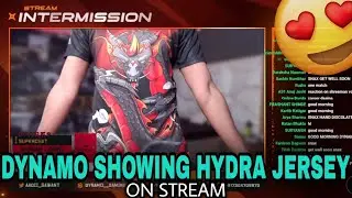 DYNAMO SHOWING HYDRA JERSEY ON STREAM I #dynamo #hydra #bgmi