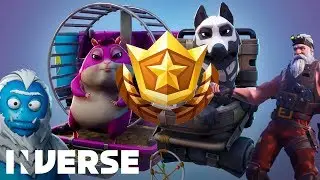 Fortnite Season 7 Battle Pass *NEW* Wraps, Skins, & Hamster - All 100 Tiers!