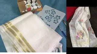 Hand Painted Dupatta | Fabric Painting| Simple way to paint your Duppata