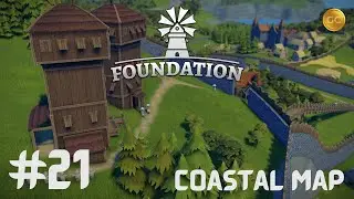 Foundation Gameplay 2022 | Update 1.8.1 | Coastal Map | Medieval Sandbox City Builder  | EP 21