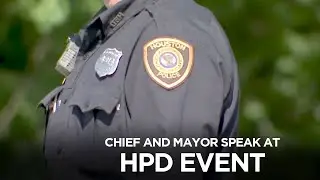 HOUSTON POLICE EVENT: Mayor Turner and Chief Troy Finner on hand this morning