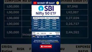 SBI NIFTY 50 ETF FUND | #sbimutualfund #etf #nifty50 #sbi #moneytips #mutualfunds #sip #investing