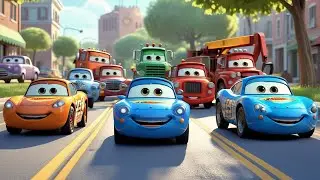 Smiling Cars Song | 10 Cartoon Vehicles for Toddlers