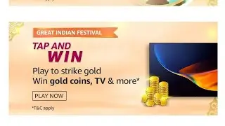 Amazon Great Indian Festival Quiz Tap and Win Quiz Answer / Win gold coins Tv &more  October 4, 2020