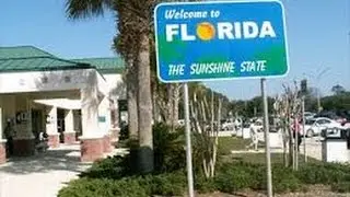 Зона одтыха на скоростной трассе Rest Area I-95 Florida FloridaYalta 08.06.2015