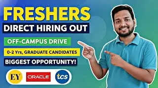 Freshers Jobs 2026 | EY, Oracle, and TCS Hiring Update | Step-by-Step Guide | 0-2 Yrs, Off-campus 
