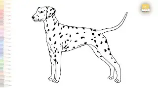Dalmatian dog drawings | Art tutorial | How to draw A Dalmatian dog step by step | #artjanag