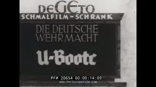 U-BOAT AT SEA & ATTACK ON ALLIED CONVOY   WWII FILM 20654