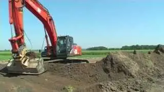 Hitachi 350 LCN Bagger im Einsatz - Deutschland