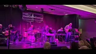 Matt Leavy , Sarah Jory with the Irish Steel Guitar House Band . 