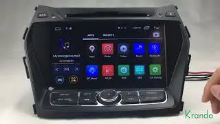 Krando Android 7.1 car navigation dvd player for hyundai ix45 santa fe 2013-2016 KD-HY845