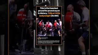 This is the heaviest pound for pound squat in history. 718lb at 145lb bodyweight (5x BW)