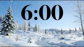 6 Minute January Timer ❄️ Calm Winter Snow & Piano Music for Fresh Start | Classroom Focus & Study