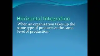 Horizontal integration strategies