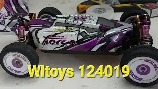 Wltoys 124019 cambio de electrónica, servo, y diferencial delantero.