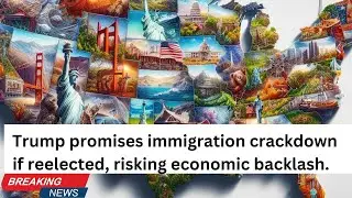 Trump promises immigration crackdown if reelected, risking economic backlash.