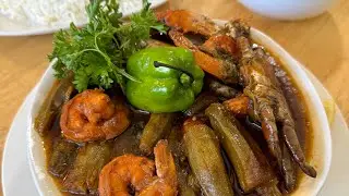 Easy Seafood Okra Recipe // Haitian Kalalou Recipe