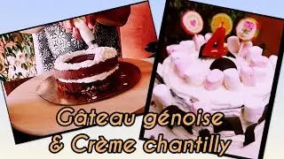 Recette facile g&acirc;teau g&eacute;noise et creme chantilly كيك هش بكريمة خفيفة ولذيذة 🍰