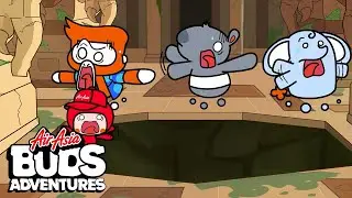 Oh No!! Escape the Cursed Temple!  @AirAsiaBuds | Fun Animal Cartoons for Kids