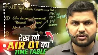 Check out the TIME TABLE of AIR 01 🔥 by rahul sir @RojgarwithAnkit