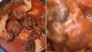 Preparing goat and chicken light soup for my fufu party