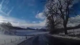 Winter Drive From Logierait To Aberfeldy Highland Perthshire Scotland