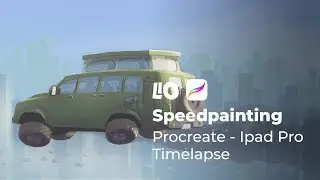LIO Speedpainting Procreate - Flying camper van