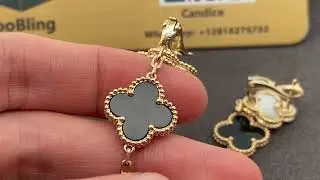 18K Gold Van Cleef Magic Alhambra 3 Motif Earrings #vancleefearrings #vancleef #jewelry