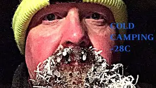 Winter Overnight Cold Camping -28C Northern Ontario Canada