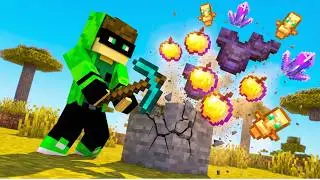 Minecraft, But Breaking Stone Gives OP Items...
