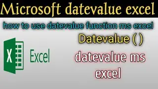 Datevalue ms excel || Microsoft excel datevalue