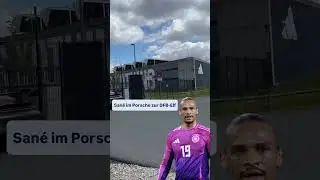 Leroy San&eacute; f&auml;hrt im Porsche zur DFB-Elf #shorts