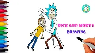 How to draw Rick and Morty 💜💛 Rick and Morty drawing easy step by step