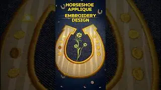 Celtic Horseshoe Applique Embroidery, Green Clover Design, DIY Irish-Inspired Stitching  #embroidery