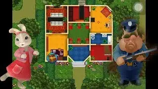 (Robbery Bob) Bonus Chapters 3- Pink rabbit VS POLICE ( CHALLENGE ) 1-5😜👍