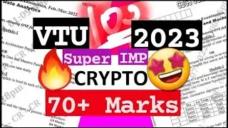 CRYPTO M5 Лучший видео-пакет 💯🤩 Sup Imp [+PDF] 🎯2023 Внешние 🔥🔥🔥 7SEM CSE #vtu #2023 #18CS744