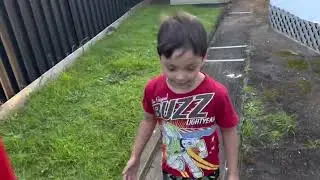 Finn does basketball trick shots