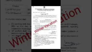 Winter Vacations announced in Kashmir #shorts