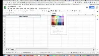 Class Schedule Google Sheets