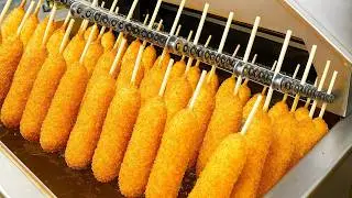 Jak powstają corndogi | Wewnątrz fabryki | Pełny proces produkcyjny