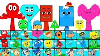 Incredibox Sprunki OC: All Save The Shapes Phase 1-27: Fred Octopus from Pocoyo.Ricky Rectangle