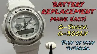 Replacing G Shock G-300LV Battery MADE EASY Step By Step Tutorial (3750 Module)