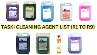 Taski R1 to R9 housekeeping chemical Colour and PH value #taski